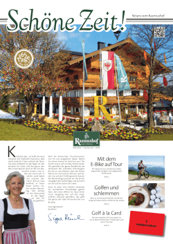 Schöne Zeit März 2016 - Hotel Rasmushof Kitzbühel