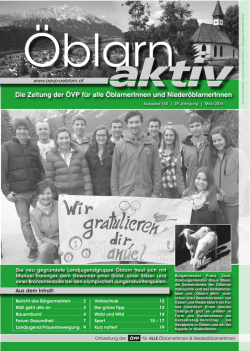Die Zeitung der &Ouml;VP f&uuml;r alle &Ouml;blarnerInnen und