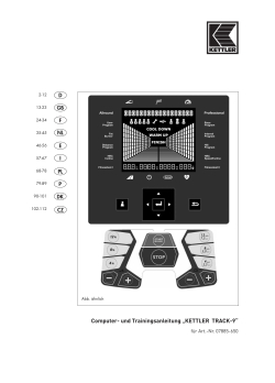 Computer- und Trainingsanleitung „KETTLER TRACK-9“