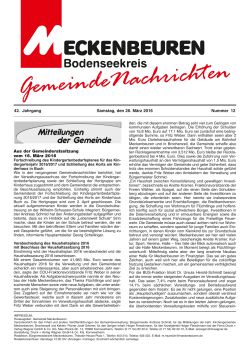 Mitteilungen der Gemeinde