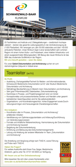 Teamleiter (w/m) - md