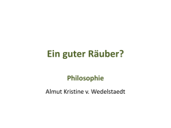 Ein guter R&auml;uber?