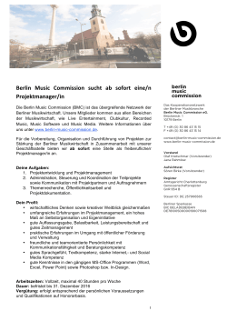 Ausschreibung als pdf - Berlin Music Commission