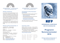 Programm - Nürnberger Laienforum für Psychoanalyse eV
