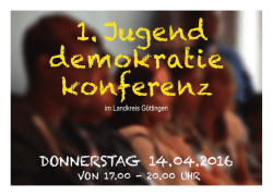 1. Jugend demokratie konferenz