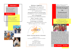 Info-Flyer für Zahlenland - Klekks Kindercoaching Ackermann