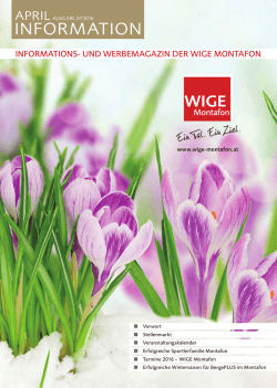 information - WIGE Montafon