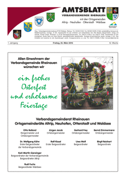 AMTSBLATT - Waldsee