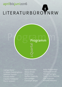 Programm - Literaturbüro NRW eV