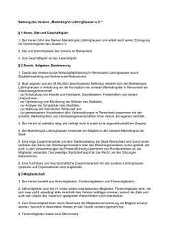 Vereinssatzung - Marketingrat Lüttringhausen