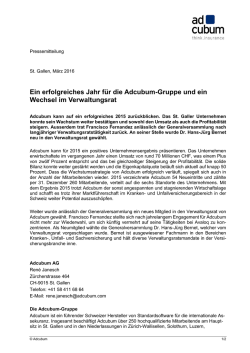 Ein erfolgreiches Jahr für die Adcubum