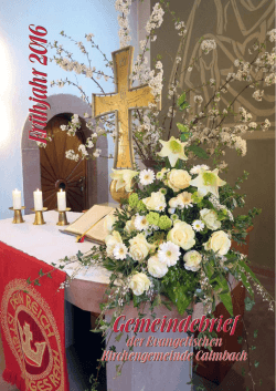 Frühjahr 2016 - Evangelische Kirchengemeinde Calmbach