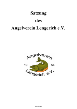 Satzungen - Angelverein Lengerich von 1954 eV