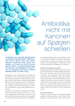 Antibiotika: nicht mit Kanonen auf Spatzen - gesund-in
