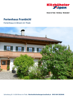 Ferienhaus Franbichl in Brixen im Thale