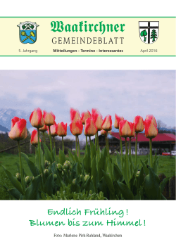 April Ausgabe - Gemeinde Waakirchen