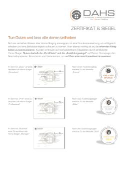 Medaillen als Qualitätssiegel