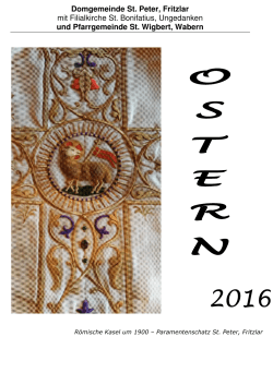 Osterpfarrbrief 2016 vom 19.03. - Domgemeinde St. Peter, Fritzlar
