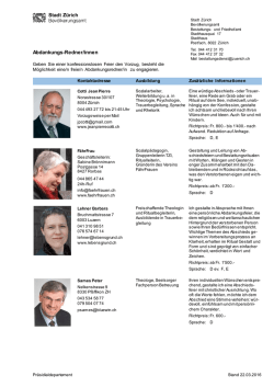 Bestattungs RednerInnen