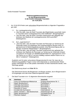 Infos zum Wahltag - Jugendzentrum Traunstein 2018