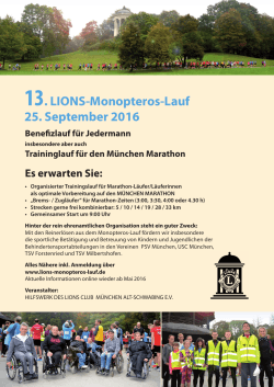 13. LIONS-Monopteros-Lauf 25. September 2016