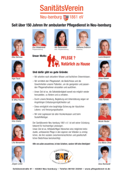 Ihr Pflegedienst - Sanit&auml;tsverein