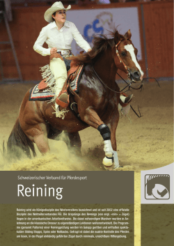 Reining - Schweizerischer Verband für Pferdesport