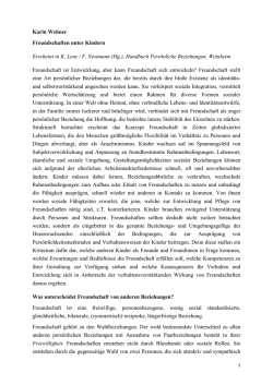 Karin Wehner Freundschaften unter Kindern