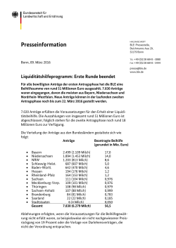 Liquiditätshilfeprogramm: Erste Runde beendet PDF