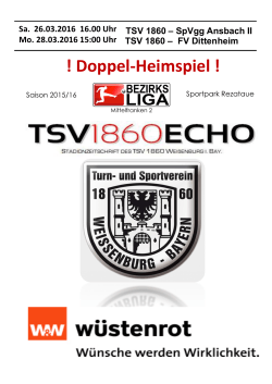 gibts das TSV 1860 - Echo.