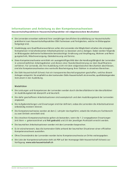 Informationen und Anleitung zu den Kompetenznachweisen