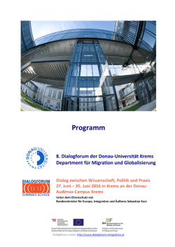 Programm Dialogforum Summer School 2012