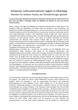 Schweizer Lohnunternehmer tagten in Oberbipp
