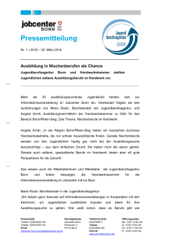 Pressemitteilung - Jobcenter Bonn