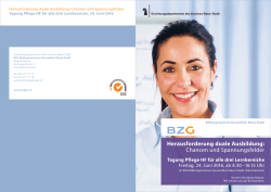 Einladung und Programm - BZG Bildungszentrum Gesundheit Basel