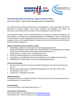 Nachtlaufspende für Bonner Sportvereine 2016