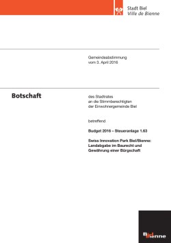 Botschaft - Stadt Biel