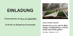 einladung - Christen in G&uuml;tersloh