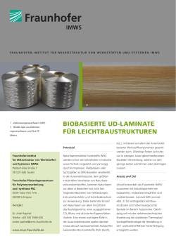 biobasierte ud-laminate für leichtbaustrukturen