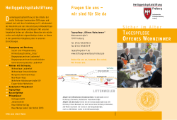 Flyer Tagespflege - Stiftungsverwaltung Freiburg