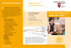 Flyer Sozial- und Pflegeberatung