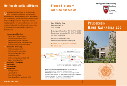 Flyer Haus Katharina Egg - Stiftungsverwaltung Freiburg