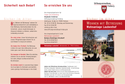 Flyer Wohnanlage Laubenhof - Stiftungsverwaltung Freiburg