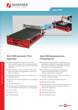 ZAA 2300 Zehntner-Automatic Film Applicator