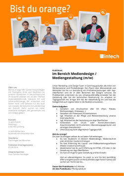 im Bereich Mediendesign / Mediengestaltung (m/w)
