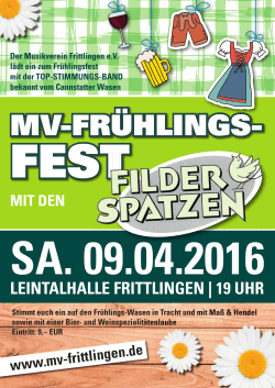 Frühlingsfest am 9.4.2016 - Musikverein Frittlingen