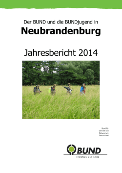 Jahresbericht 2014 - BUND Neubrandenburg