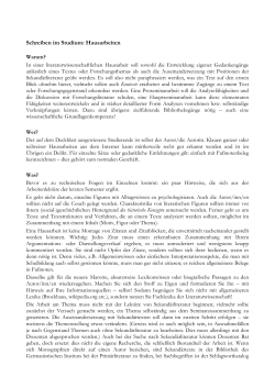 Schreiben im Studium: Hausarbeiten - Homepage.ruhr-uni