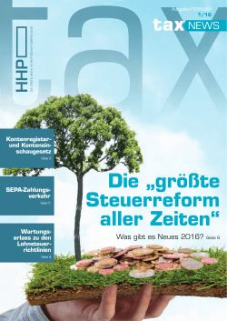 Die &bdquo;gr&ouml;&szlig;te Steuerreform aller Zeiten&ldquo;