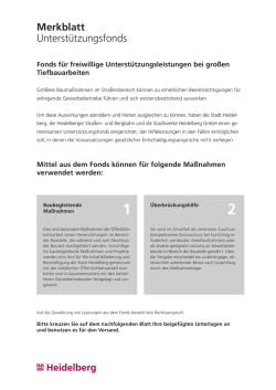 Baustellenunterst&uuml;tzungsfonds